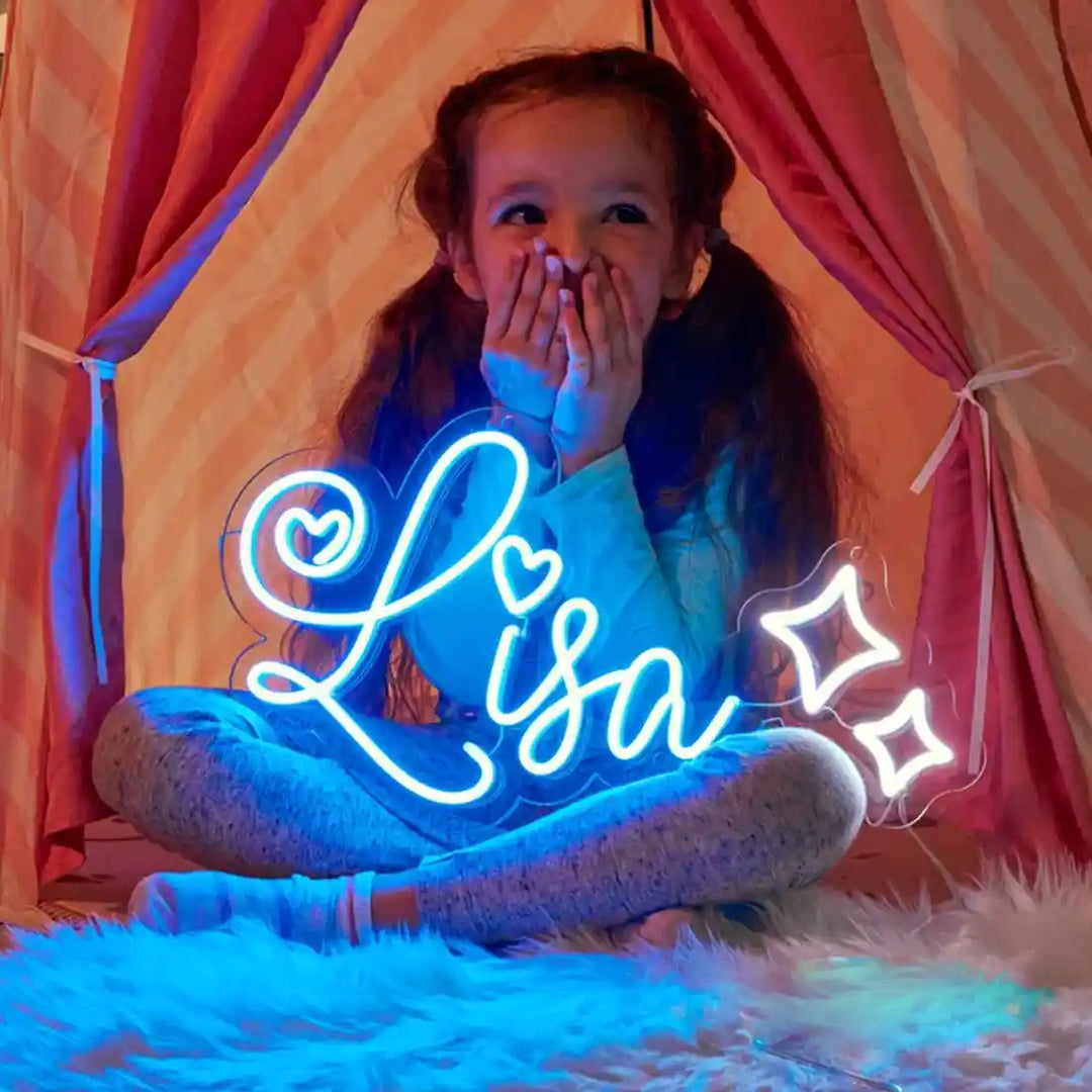 Captivating Lisa Name Neon Sign, adding a touch of personalized radiance to your space - from manhattonneons.com.