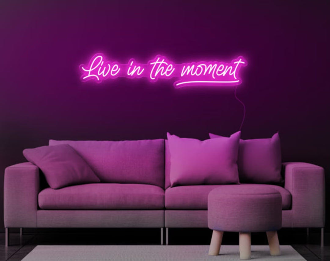 Live in the Moment Valentine's Day Neon Sign