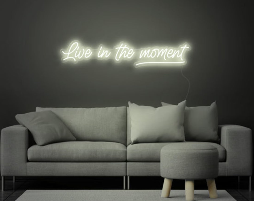 Live in the Moment Valentine's Day Neon Sign