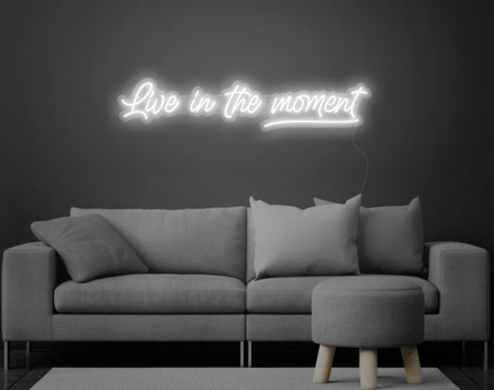 Live in the Moment Valentine's Day Neon Sign