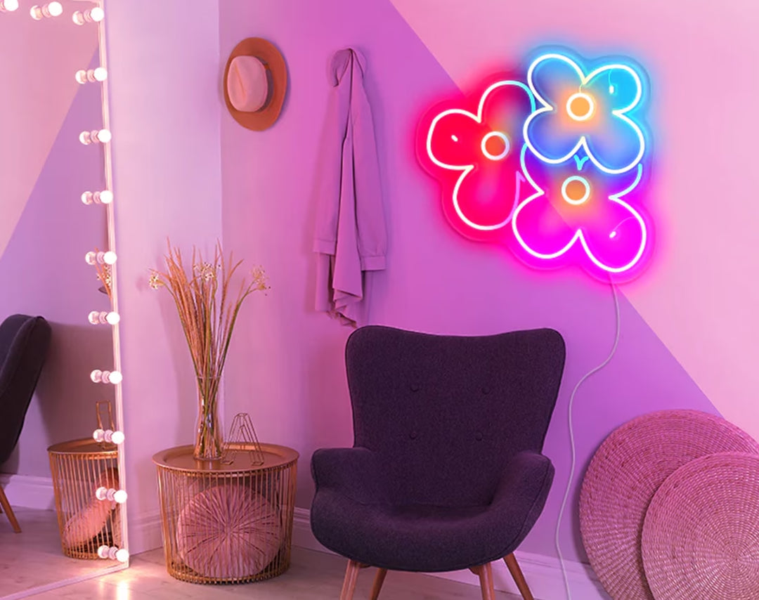 3 Flowers Easter Neon Sign by manhattanneons.com – A floral Easter neon glow.