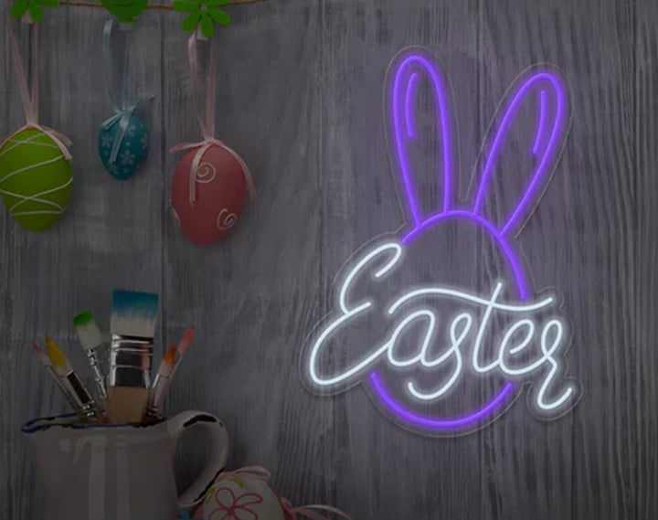 Bunny Easter Neon Sign by manhattanneons.com – A fun and festive addition to your Easter setup.