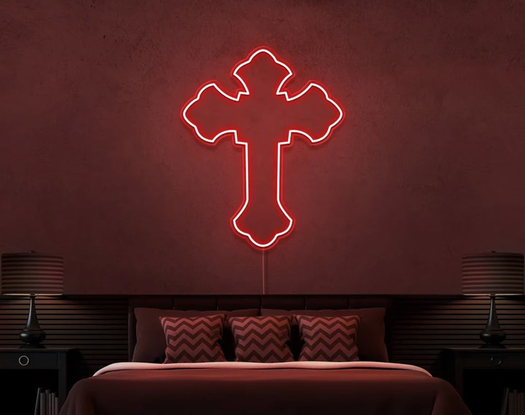 Tupac Cross Easter Neon Sign by manhattanneons.com – Elevate your Easter décor with this illuminated masterpiece.