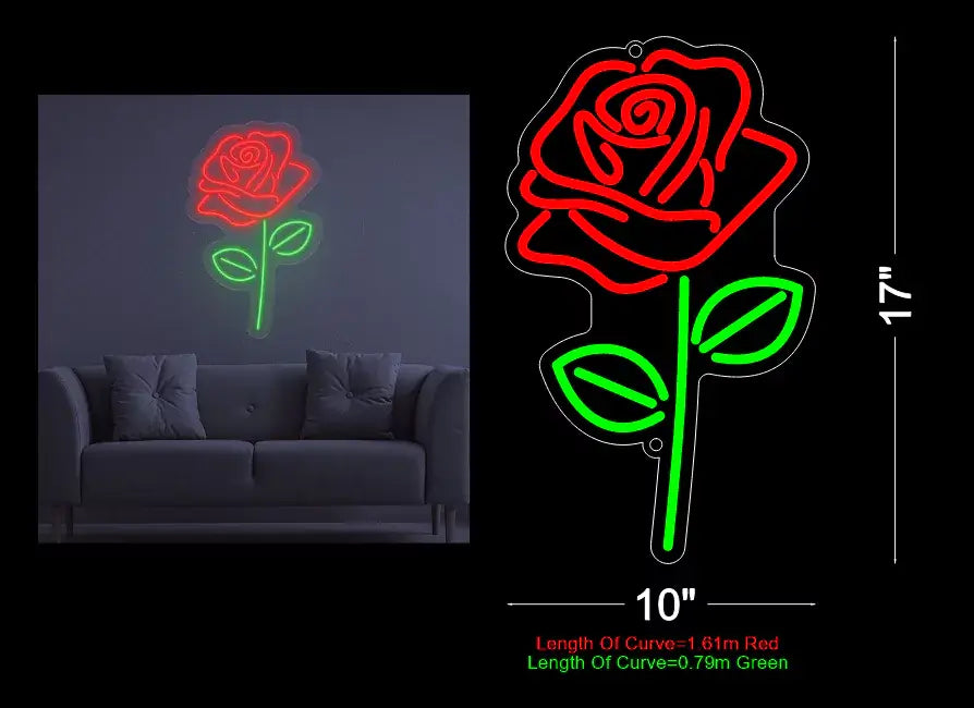 Radiant Roses - Neon Love Blossoms-ManhattanNeons