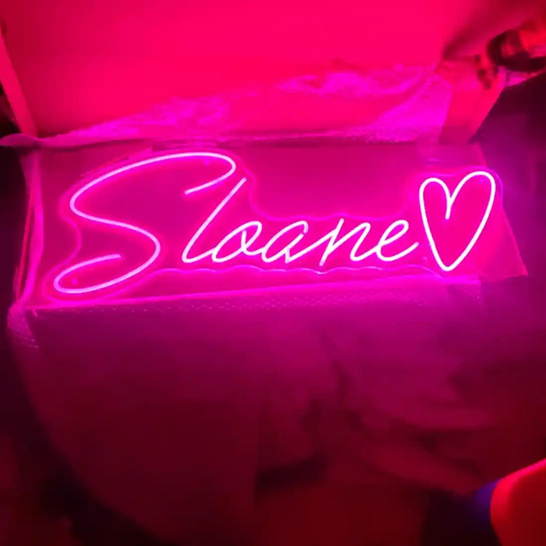 Sloane Name Neon Sign, lighting up your world with personalized style - from manhattonneons.com.