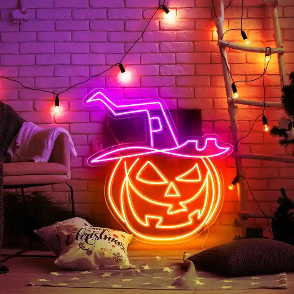 Spooky Glowing Halloween LED Neon Sign by manhattanneons.com - Transform your space with Halloween LED Neon Sign