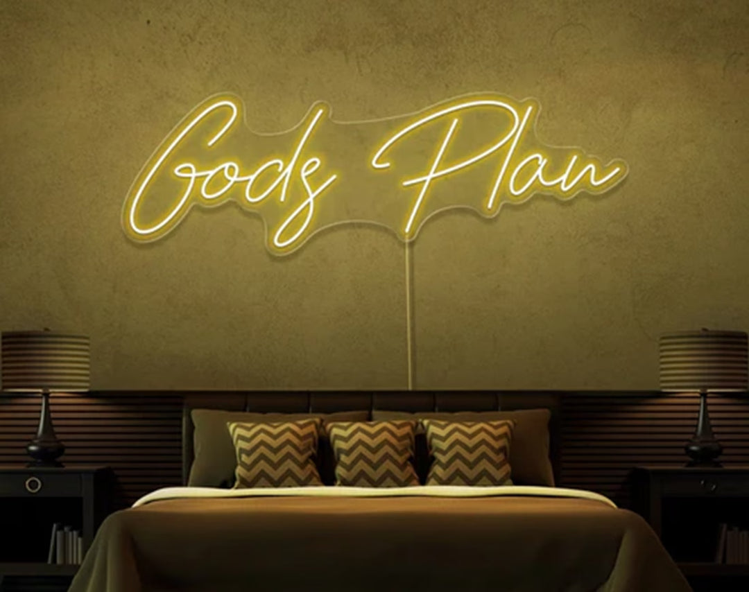 Gods Plan Easter Neon Sign by manhattanneons.com – Add a divine touch to your Easter decorations.